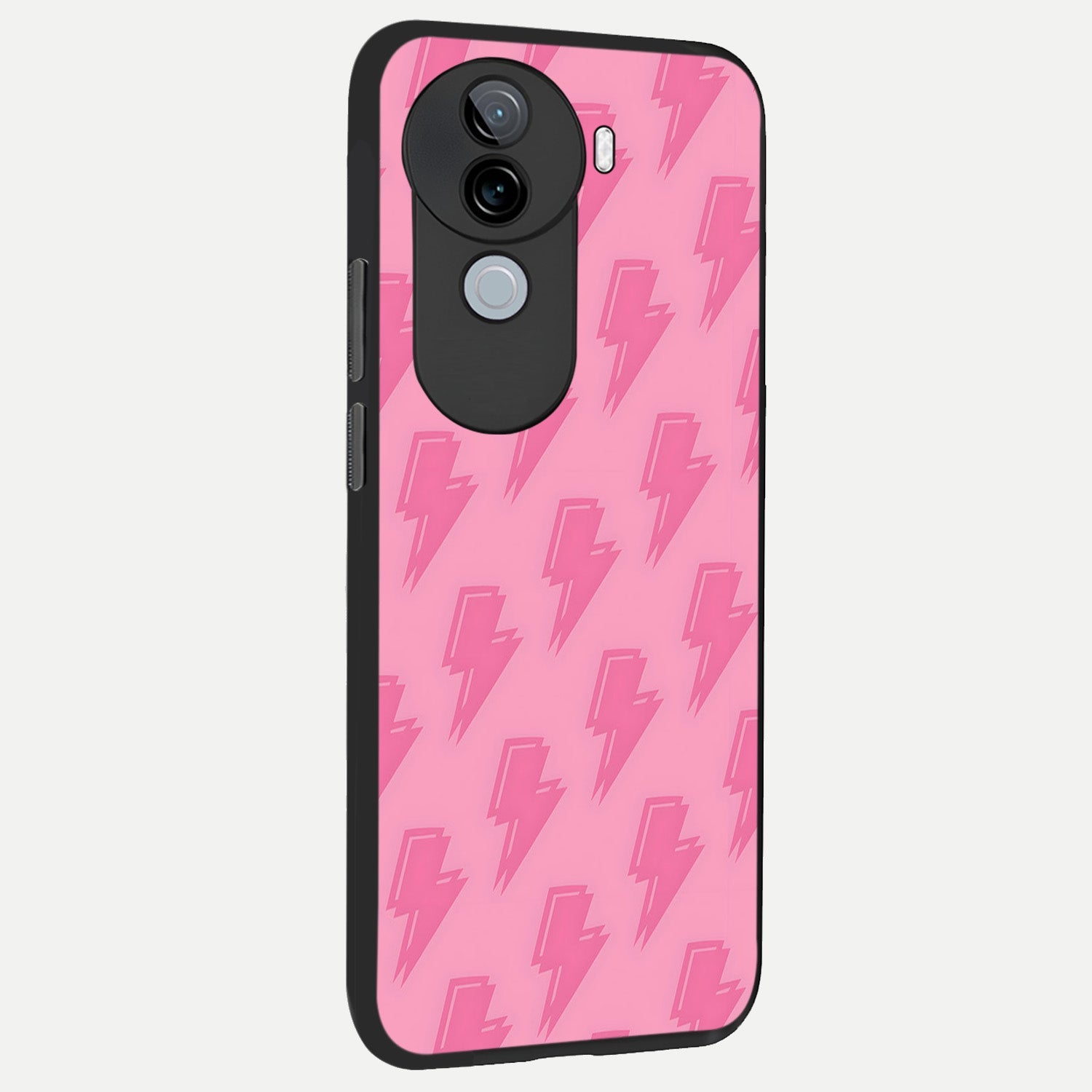  Pink Moo Magic back cover for iQOO Z9s slim fit glass case with vibrant aesthetic design