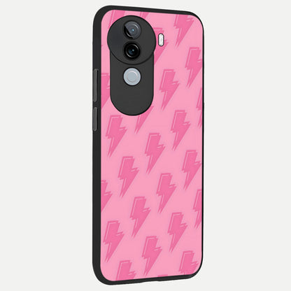  Pink Moo Magic back cover for iQOO Z9s slim fit glass case with vibrant aesthetic design