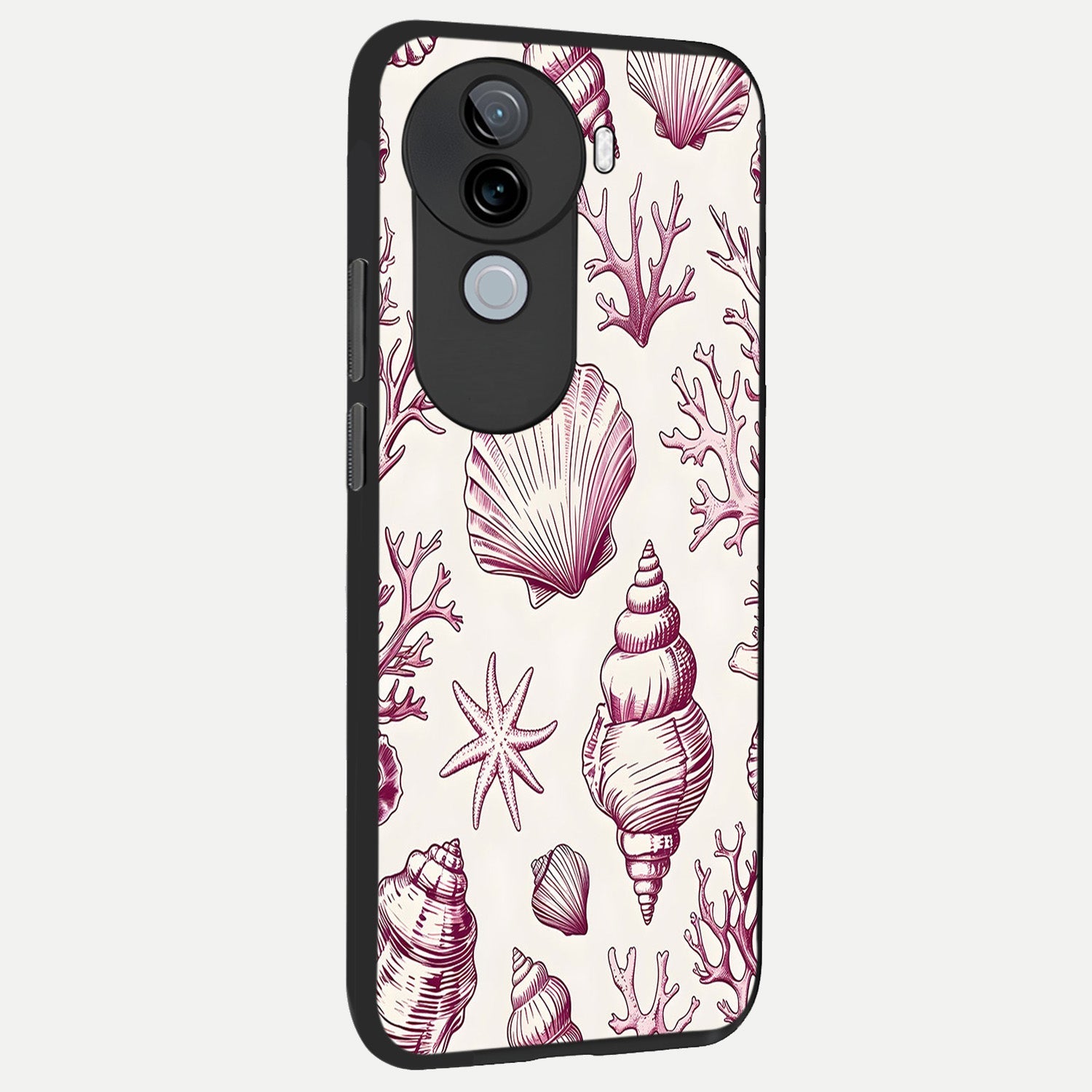  Pink Power Sparks back cover for iQOO Z9s slim fit glass case with vibrant aesthetic design