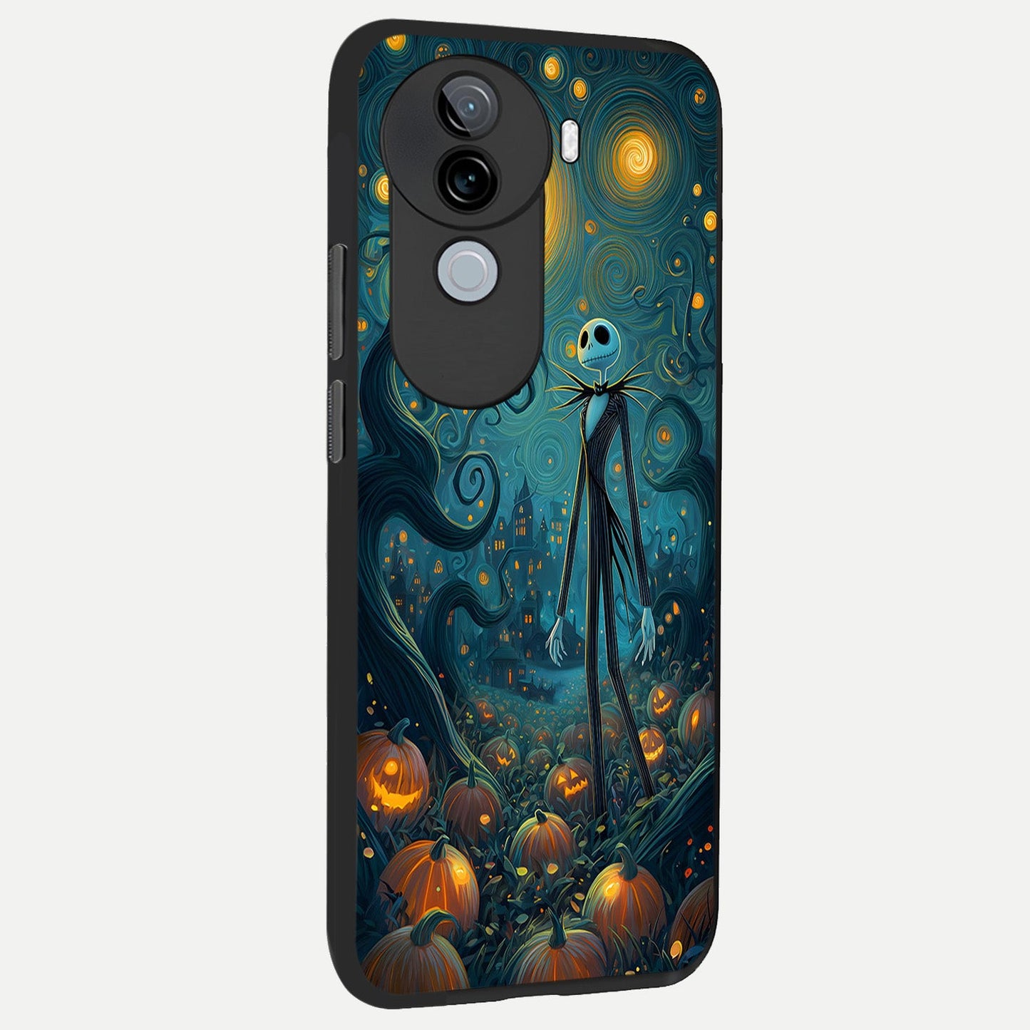 Pumpkin Moonlight Tale back cover for iQOO Z9s slim fit glass case with vibrant aesthetic design