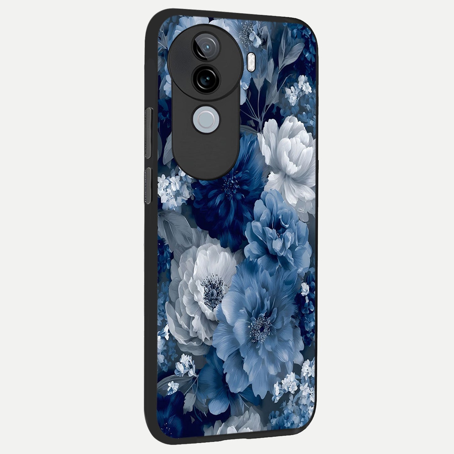  Royal Bloom Garden back cover for iQOO Z9s slim fit glass case with vibrant aesthetic design