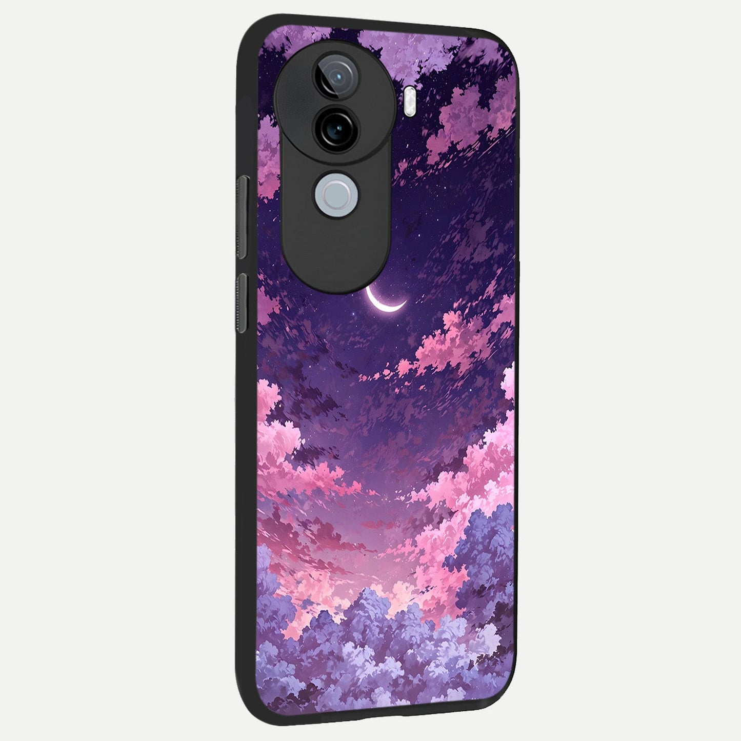  Sky Drift Clouds back cover for iQOO Z9s slim fit glass case with vibrant aesthetic design