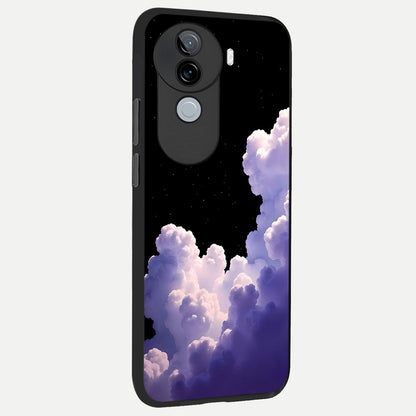  Starlit Night Whispers back cover for iQOO Z9s slim fit glass case with vibrant aesthetic design