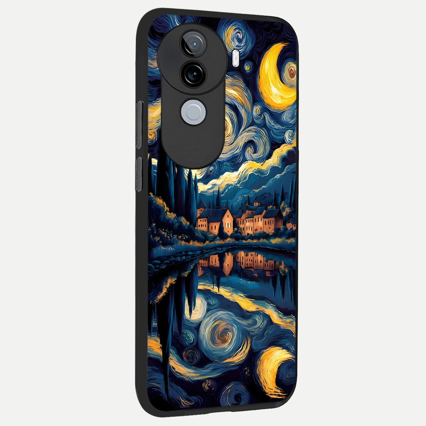  Starry Sky Serenity back cover for iQOO Z9s slim fit glass case with vibrant aesthetic design