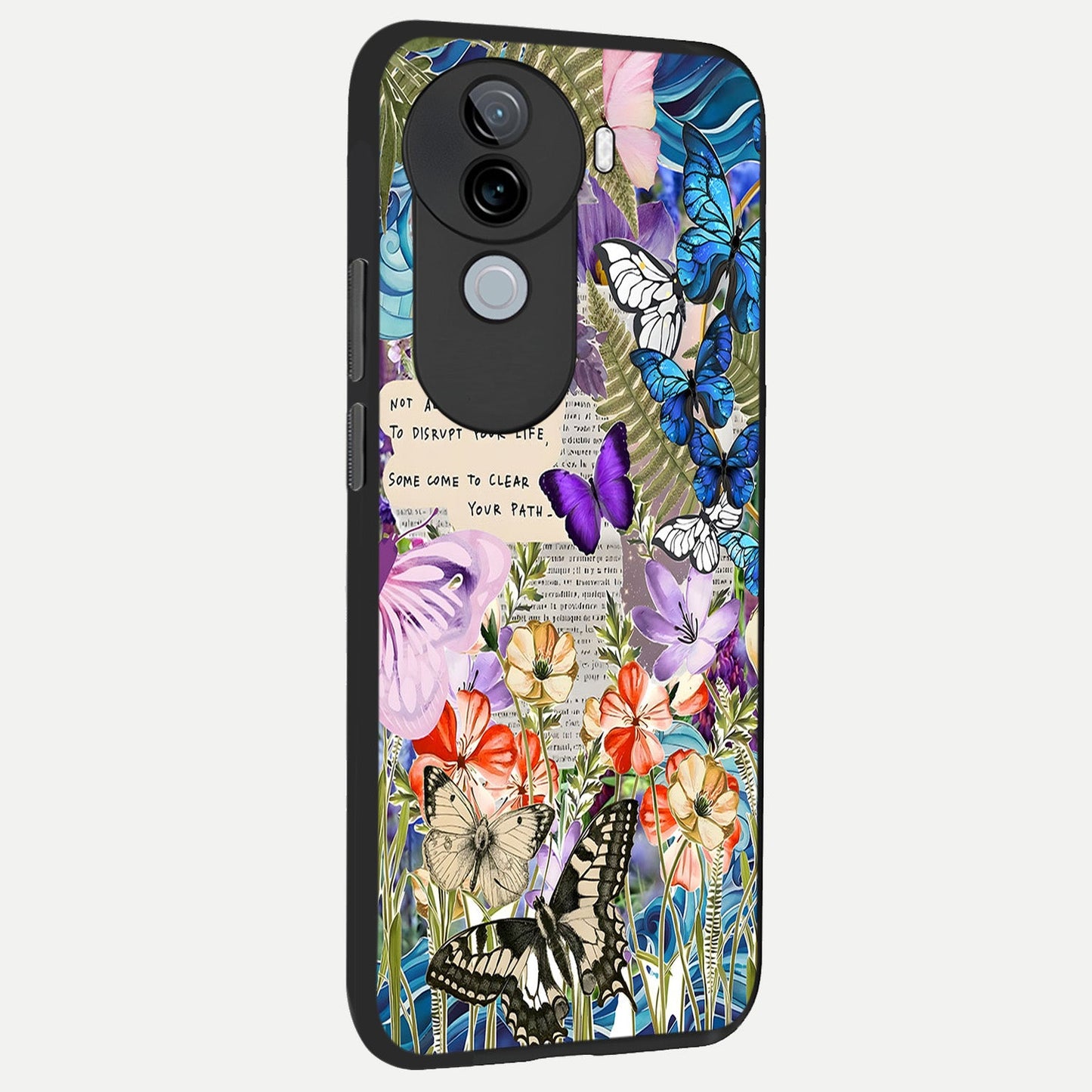  Storm Path Bloom back cover for iQOO Z9s slim fit glass case with vibrant aesthetic design