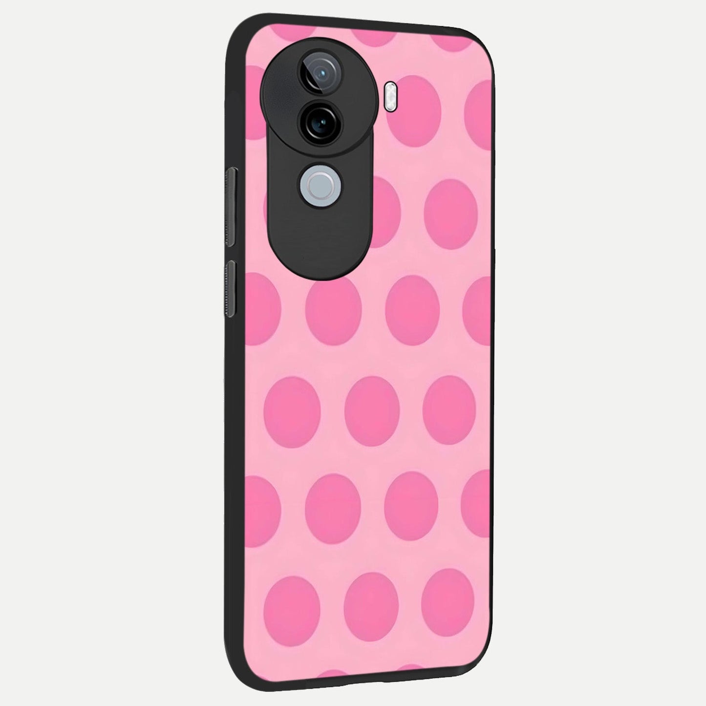  Sweet Dot Dreams back cover for iQOO Z9s slim fit glass case with vibrant aesthetic design