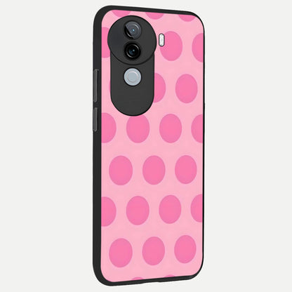 Sweet Dot Dreams back cover for iQOO Z9s slim fit glass case with vibrant aesthetic design