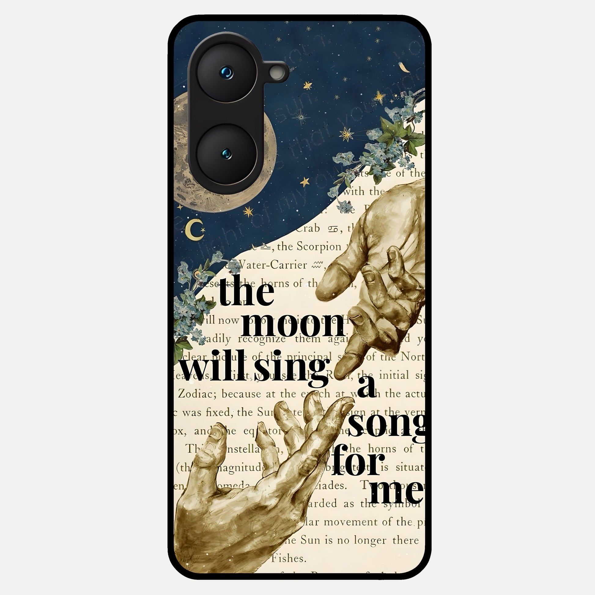  Aesthetic Divine Glass Case for iQOO Z9 lite back cover – full design glossy printed glass finish