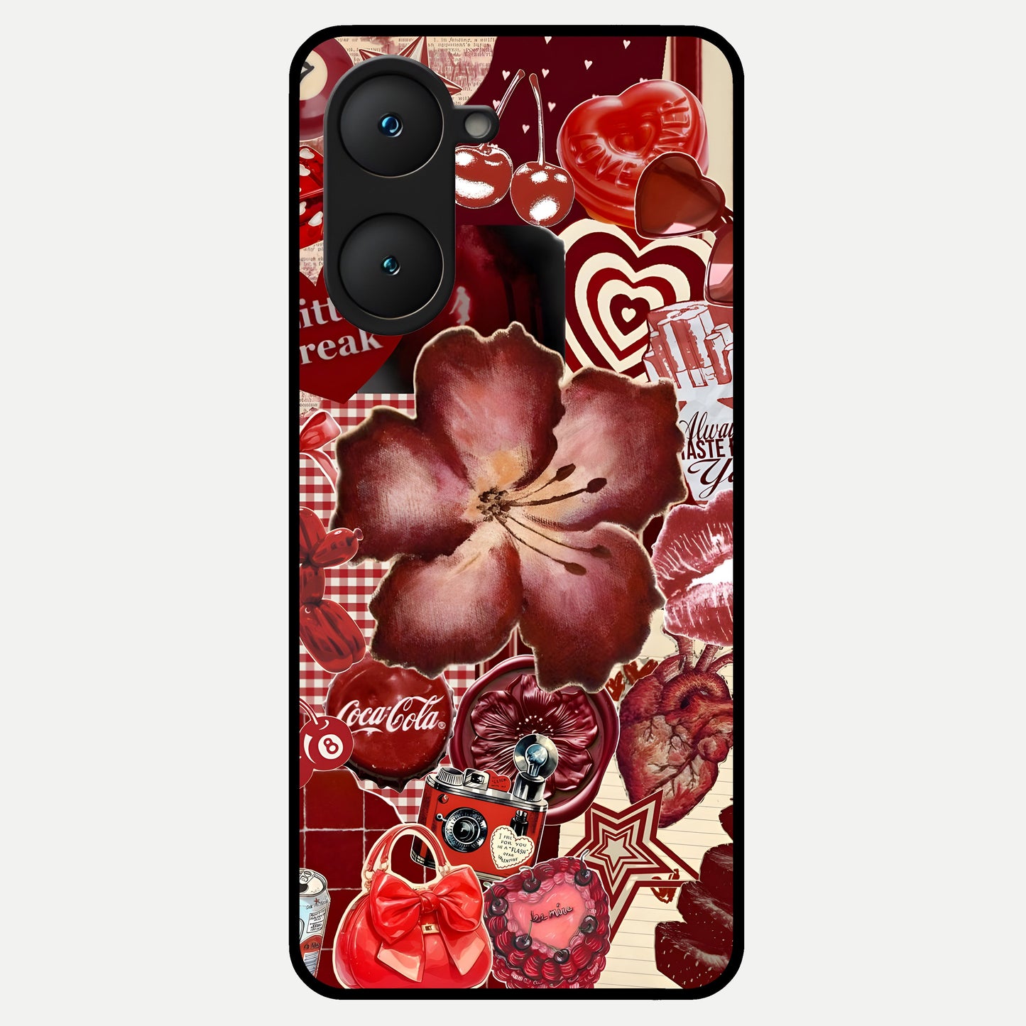  Aesthetic Little Freak Glass Case for iQOO Z9 lite back cover – full design glossy printed glass finish