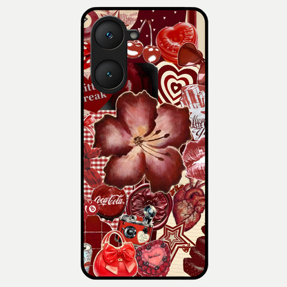  Aesthetic Little Freak Glass Case for iQOO Z9 lite back cover – full design glossy printed glass finish