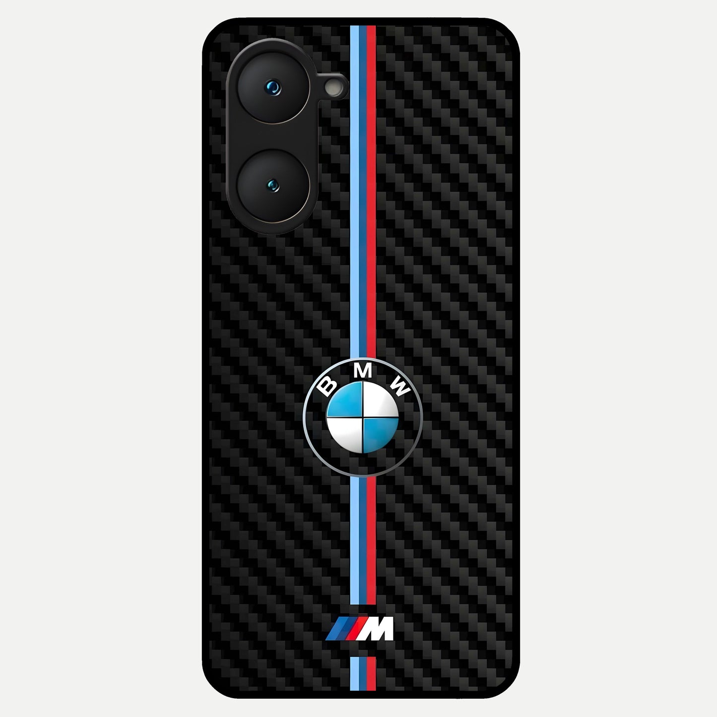  BMW Pattern Glass Case for iQOO Z9 lite back cover – full design glossy printed glass finish