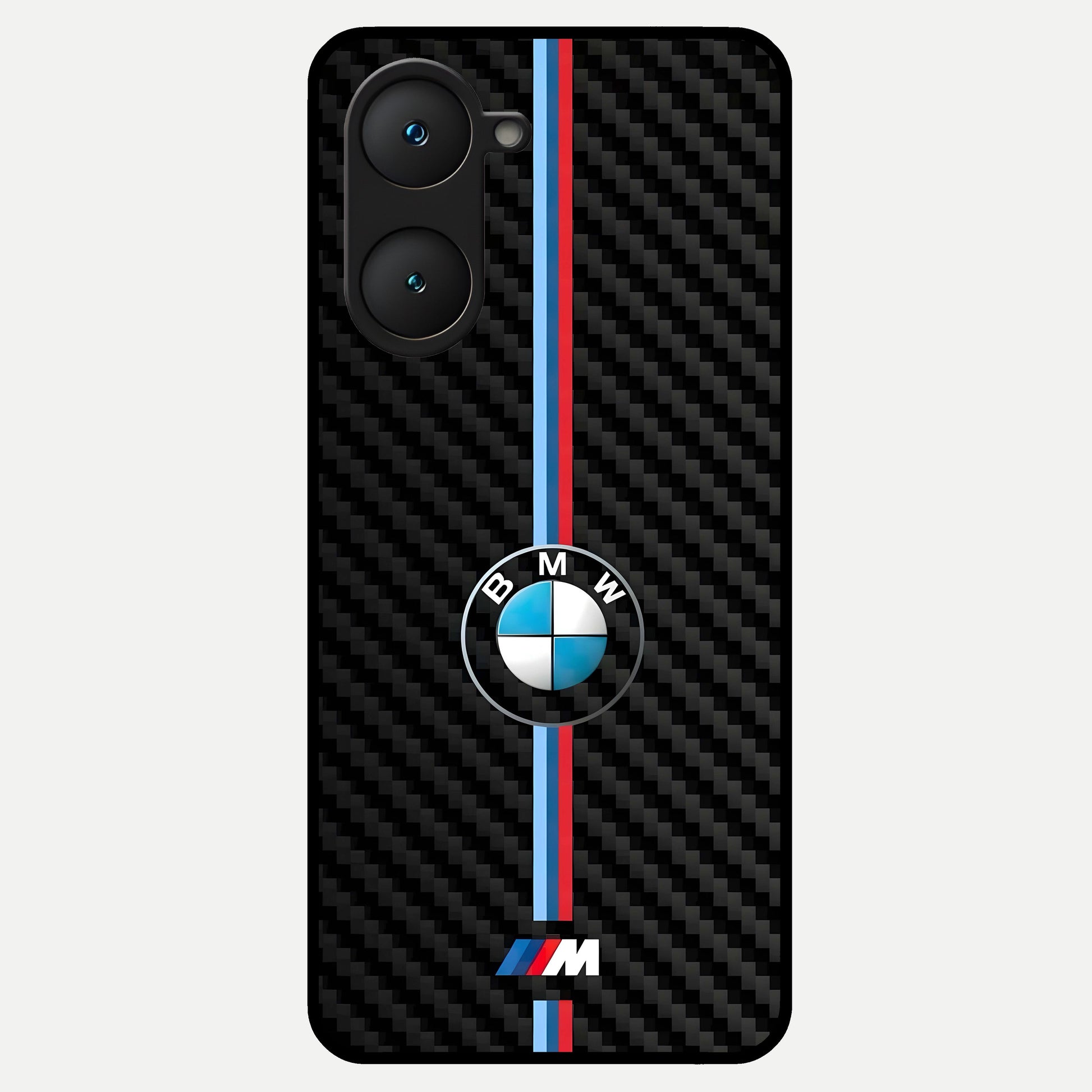  BMW Pattern Glass Case for iQOO Z9 lite back cover – full design glossy printed glass finish