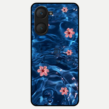 Bloom Thread Art Glass Case for iQOO Z9 lite back cover – full design glossy printed glass finish