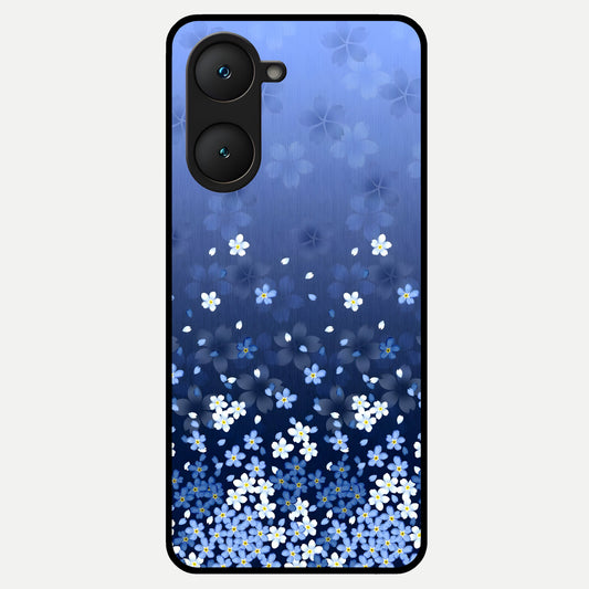  Blue Starry Glass Case for iQOO Z9 lite back cover – full design glossy printed glass finish