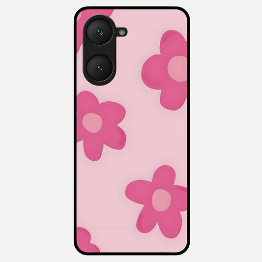  Candy Bloom Dreams Glass Case for iQOO Z9 lite back cover – full design glossy printed glass finish