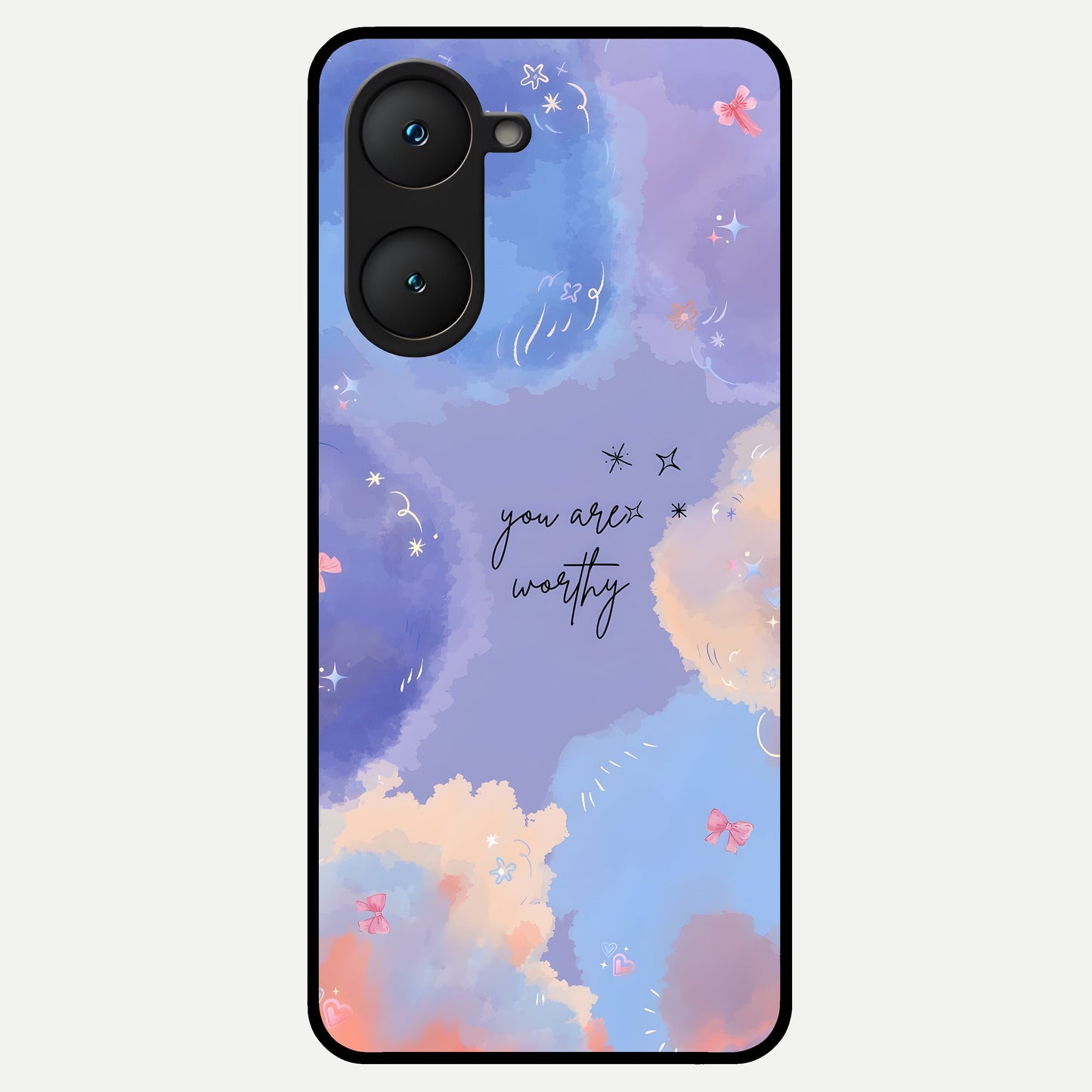  Celestial Cloud Magic Glass Case for iQOO Z9 lite back cover – full design glossy printed glass finish