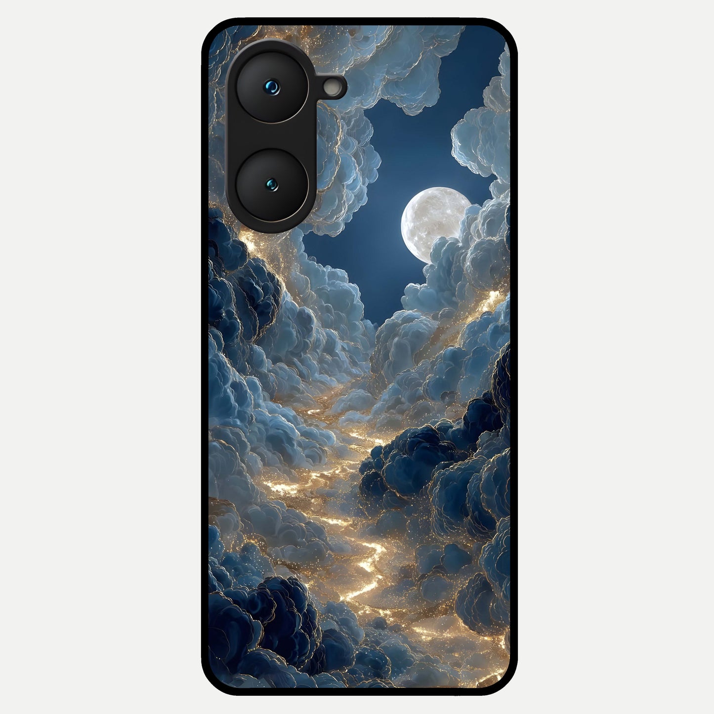  Celestial Cloud Road Glass Case for iQOO Z9 lite back cover – full design glossy printed glass finish