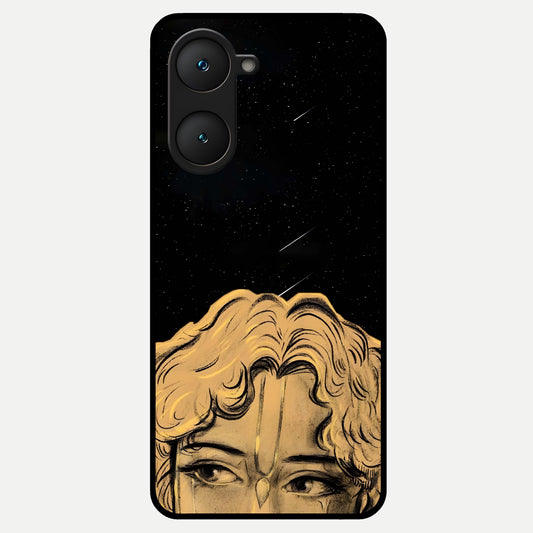  Celestial Gods Plan Glass Case for iQOO Z9 lite back cover – full design glossy printed glass finish