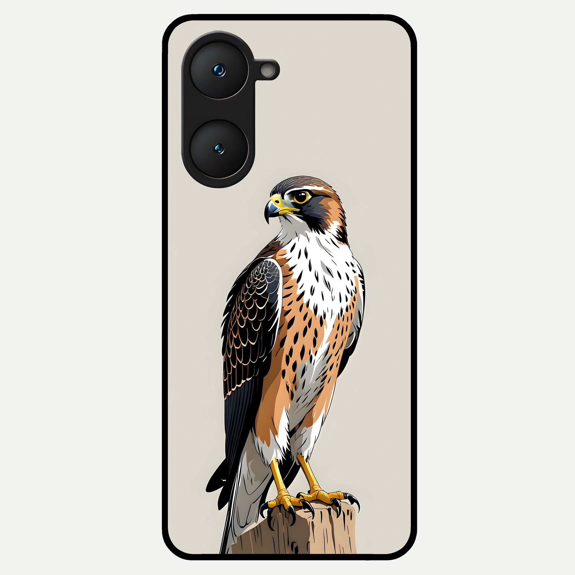  Clever Eagle Glass Case for iQOO Z9 lite back cover – full design glossy printed glass finish