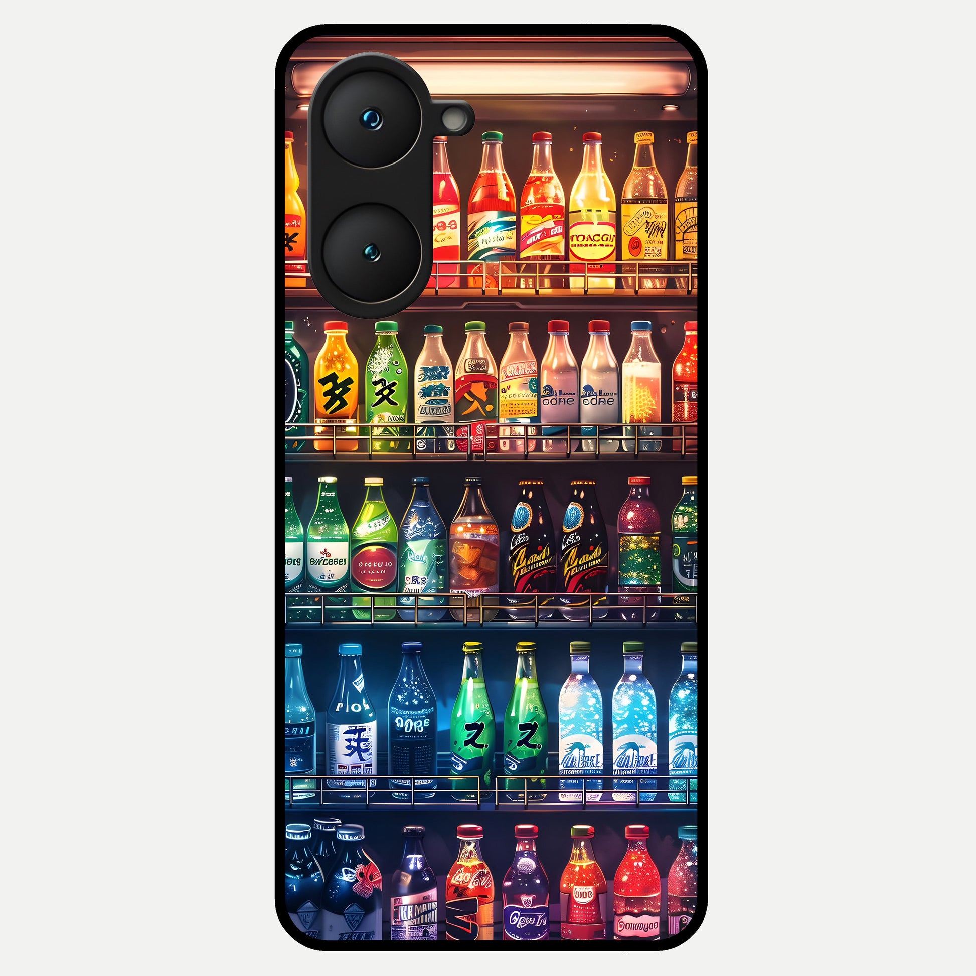  Colorfull Tree Glass Case for iQOO Z9 lite back cover – full design glossy printed glass finish
