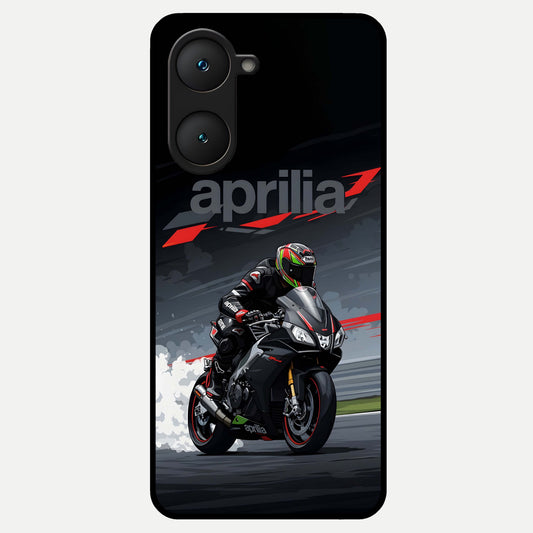  Dark Aprilla Glass Case for iQOO Z9 lite back cover – full design glossy printed glass finish