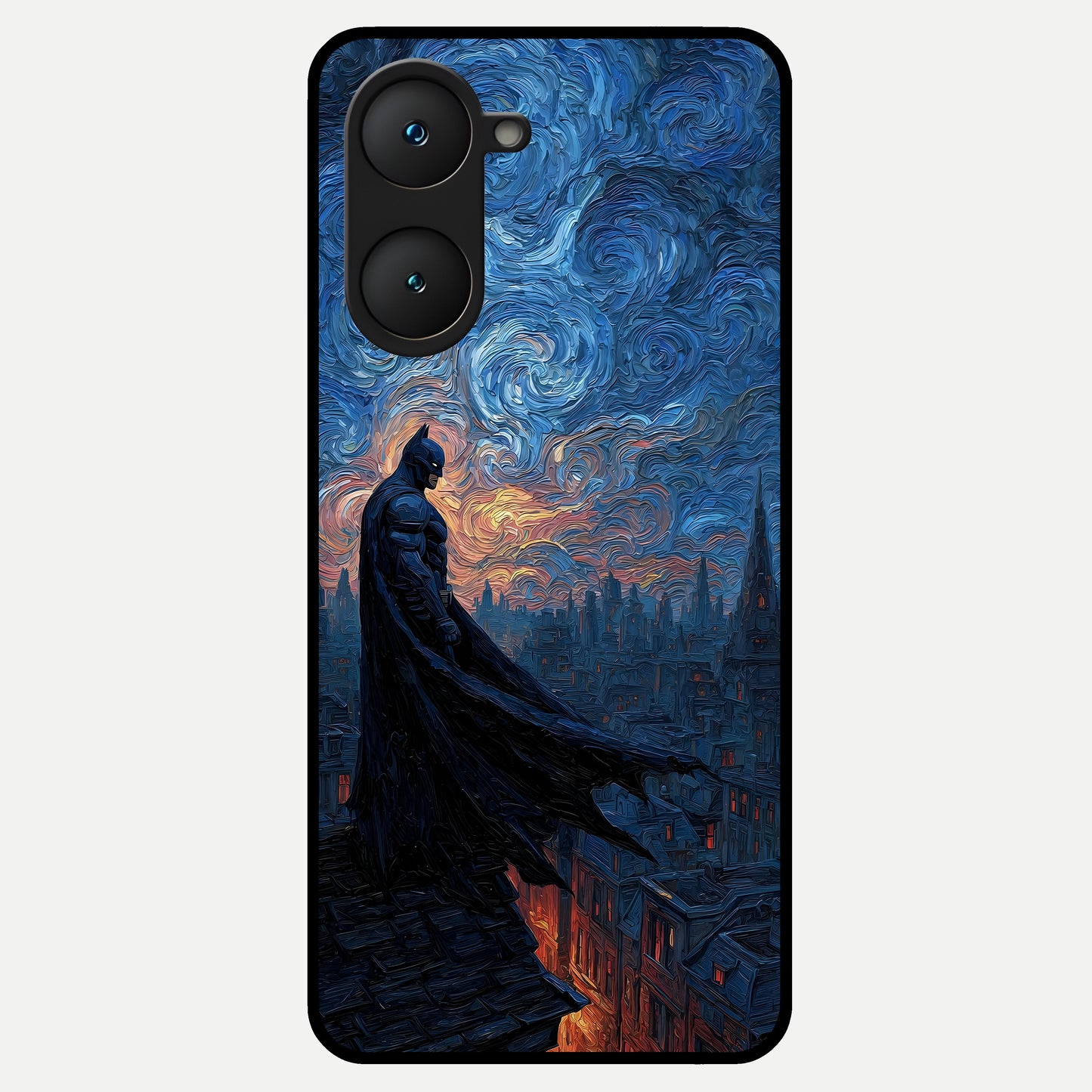  Dark Knight Dusk Glass Case for iQOO Z9 lite back cover – full design glossy printed glass finish