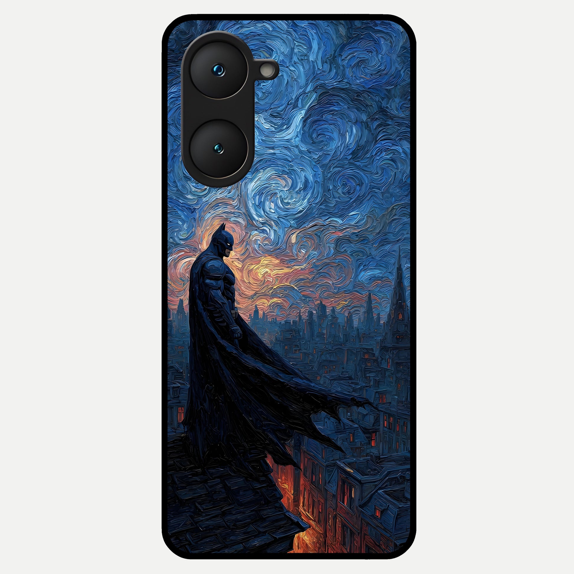  Dark Knight Dusk Glass Case for iQOO Z9 lite back cover – full design glossy printed glass finish