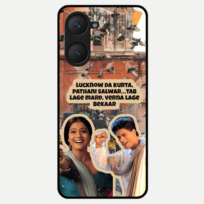  Desi Retro Vibes Glass Case for iQOO Z9 lite back cover – full design glossy printed glass finish