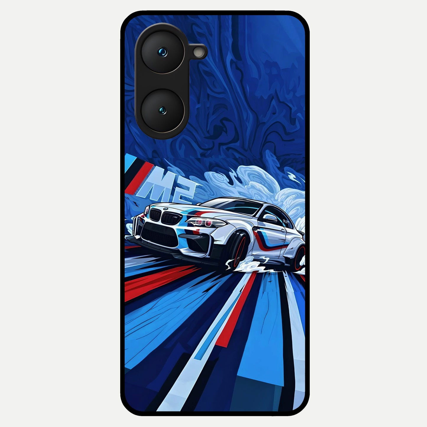  Drift Power Rush Glass Case for iQOO Z9 lite back cover – full design glossy printed glass finish