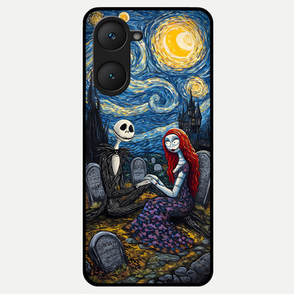  Eternal Night Love Glass Case for iQOO Z9 lite back cover – full design glossy printed glass finish