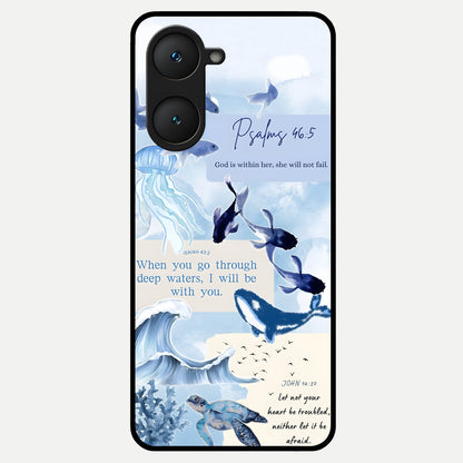  Faithful Ocean Promise Glass Case for iQOO Z9 lite back cover – full design glossy printed glass finish