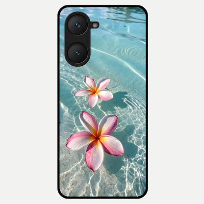  Floating Bloom Bliss Glass Case for iQOO Z9 lite back cover – full design glossy printed glass finish