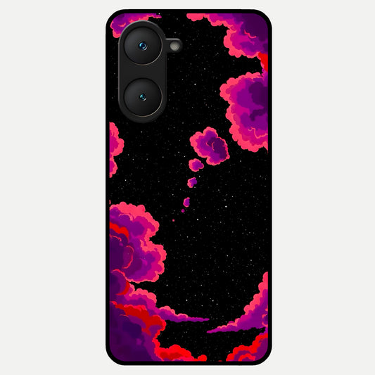  Galaxy Dream Frame Glass Case for iQOO Z9 lite back cover – full design glossy printed glass finish
