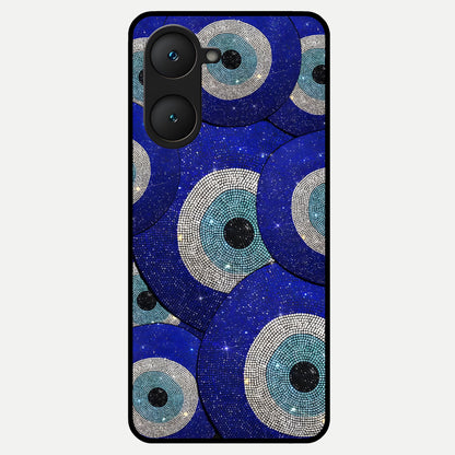  Galaxy Eye Flow Glass Case for iQOO Z9 lite back cover – full design glossy printed glass finish