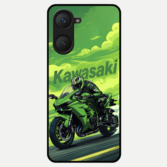  Greenery Sky Glass Case for iQOO Z9 lite back cover – full design glossy printed glass finish