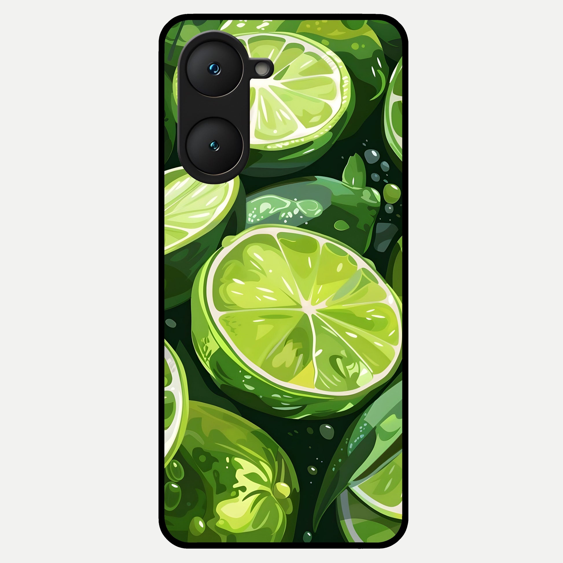  Green Kawasaki Glass Case for iQOO Z9 lite back cover – full design glossy printed glass finish
