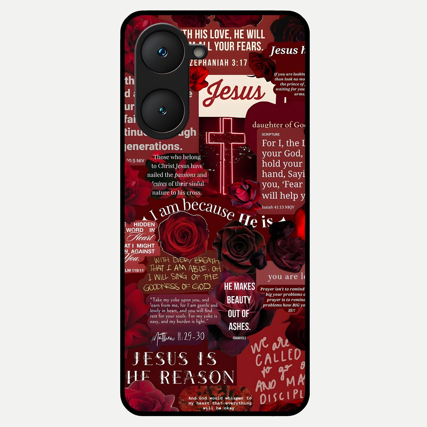  Jesus Love Heals Glass Case for iQOO Z9 lite back cover – full design glossy printed glass finish