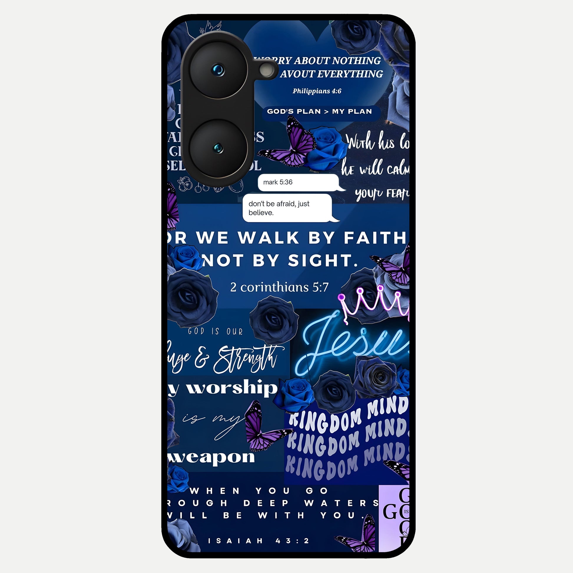  Kingdom Faith Glow Glass Case for iQOO Z9 lite back cover – full design glossy printed glass finish