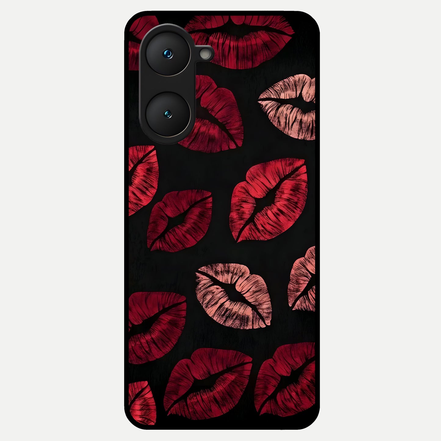  Midnight Kiss Love Glass Case for iQOO Z9 lite back cover – full design glossy printed glass finish