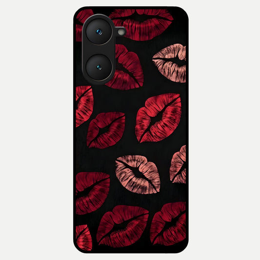  Midnight Kiss Love Glass Case for iQOO Z9 lite back cover – full design glossy printed glass finish