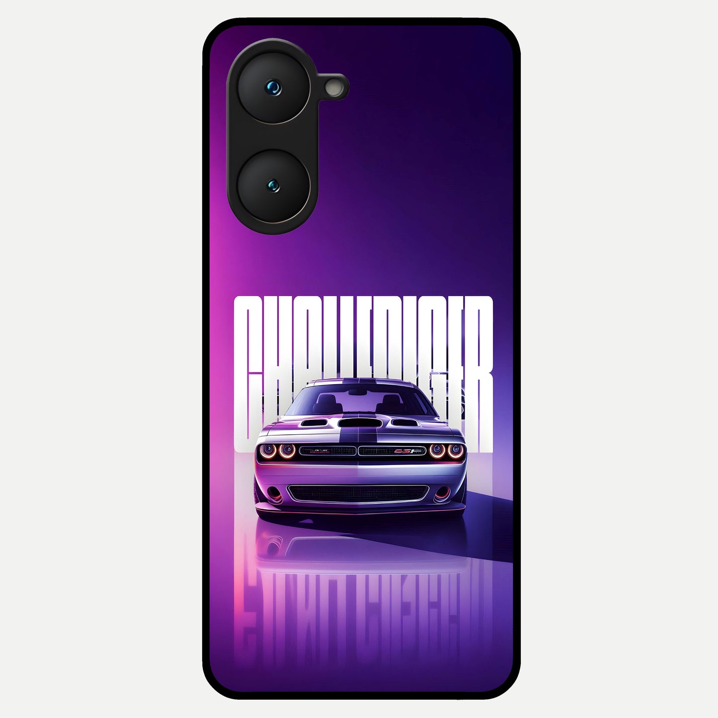  Midnight Muscle Ride Glass Case for iQOO Z9 lite back cover – full design glossy printed glass finish