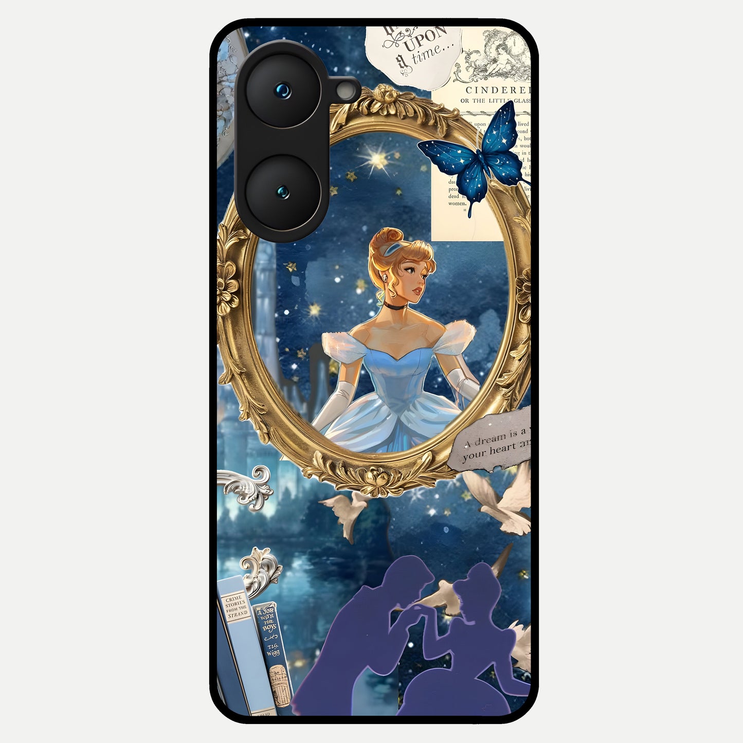  Midnight Queen Glass Case for iQOO Z9 lite back cover – full design glossy printed glass finish