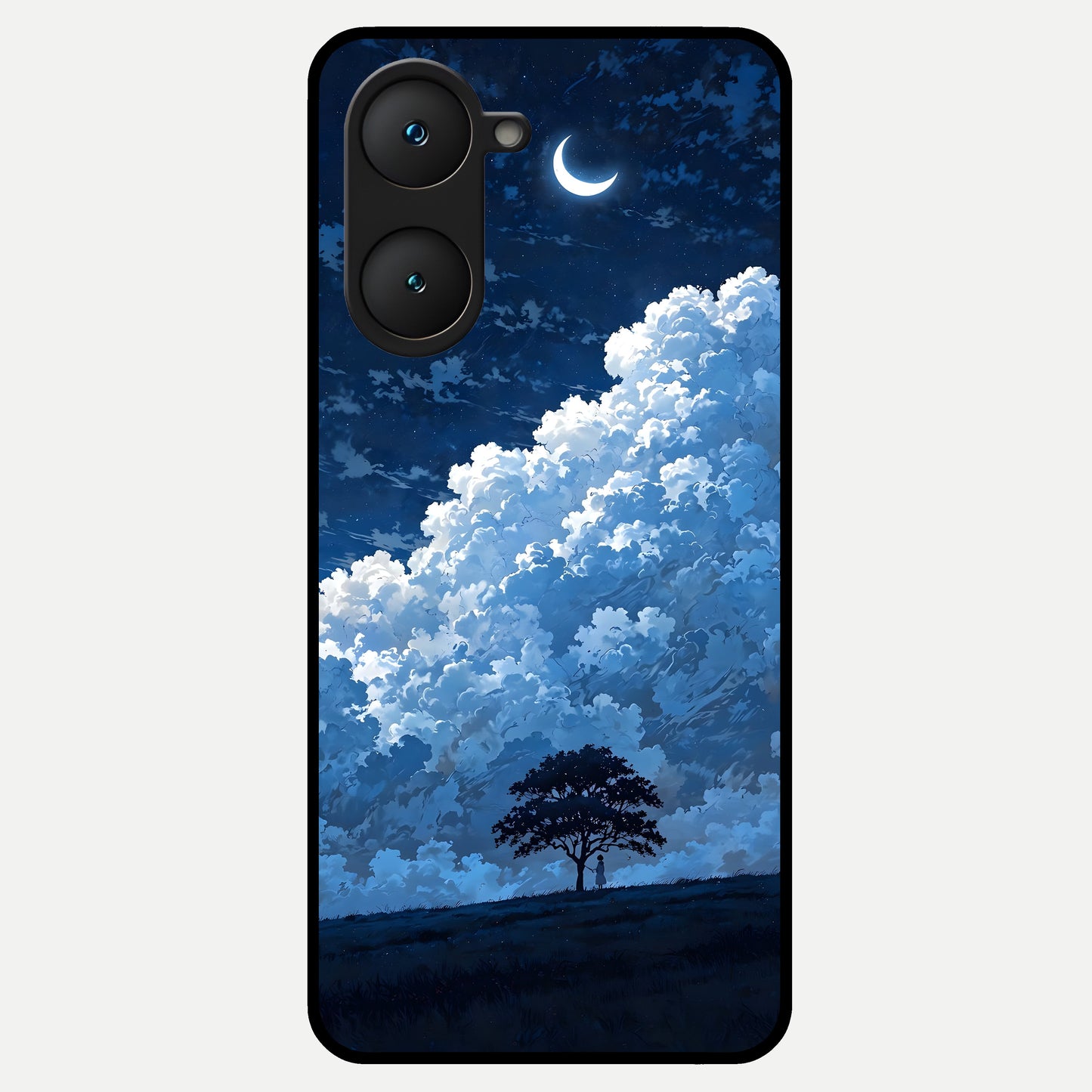  Midnight Sky Serenity Glass Case for iQOO Z9 lite back cover – full design glossy printed glass finish