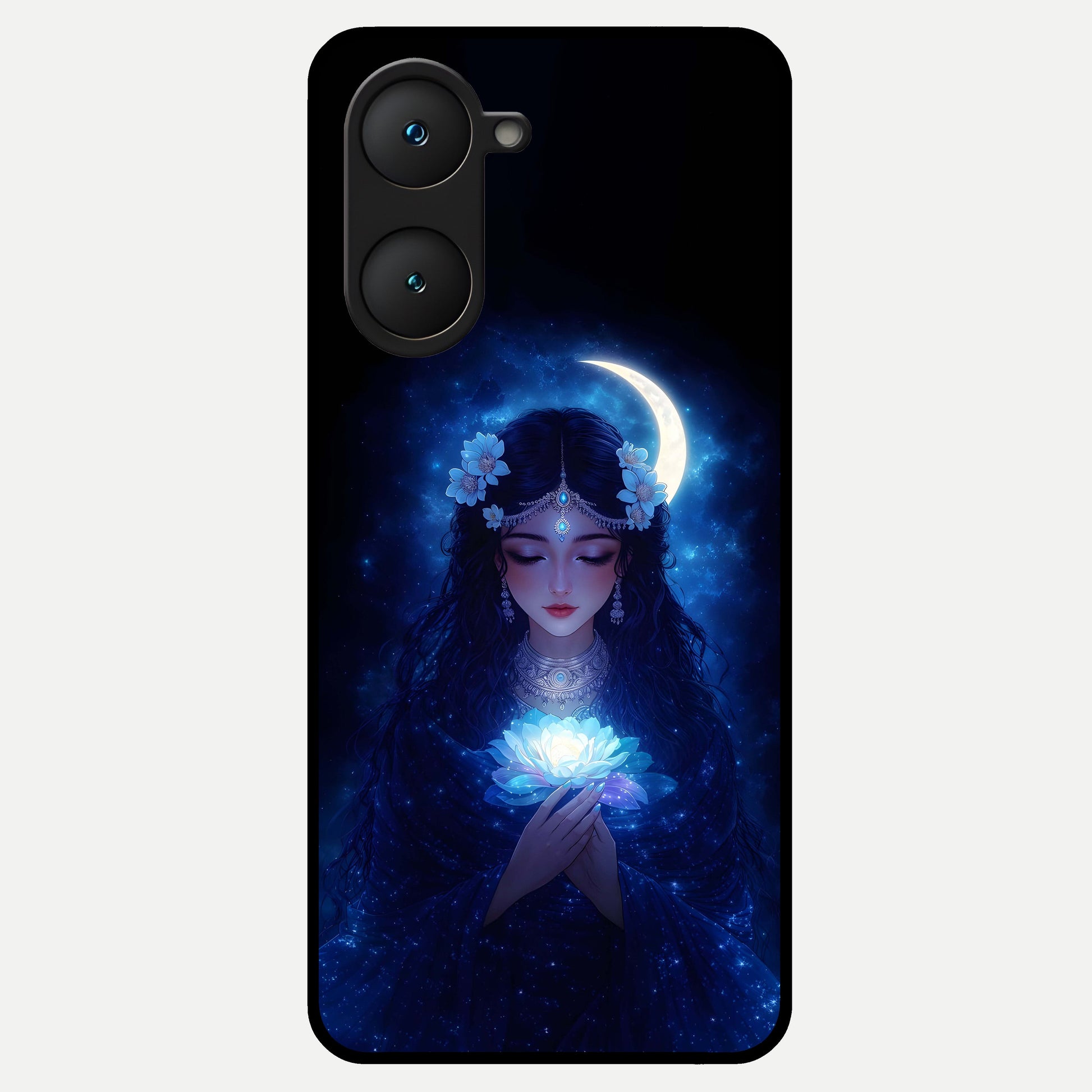  Mystic Moon Queen Glass Case for iQOO Z9 lite back cover – full design glossy printed glass finish