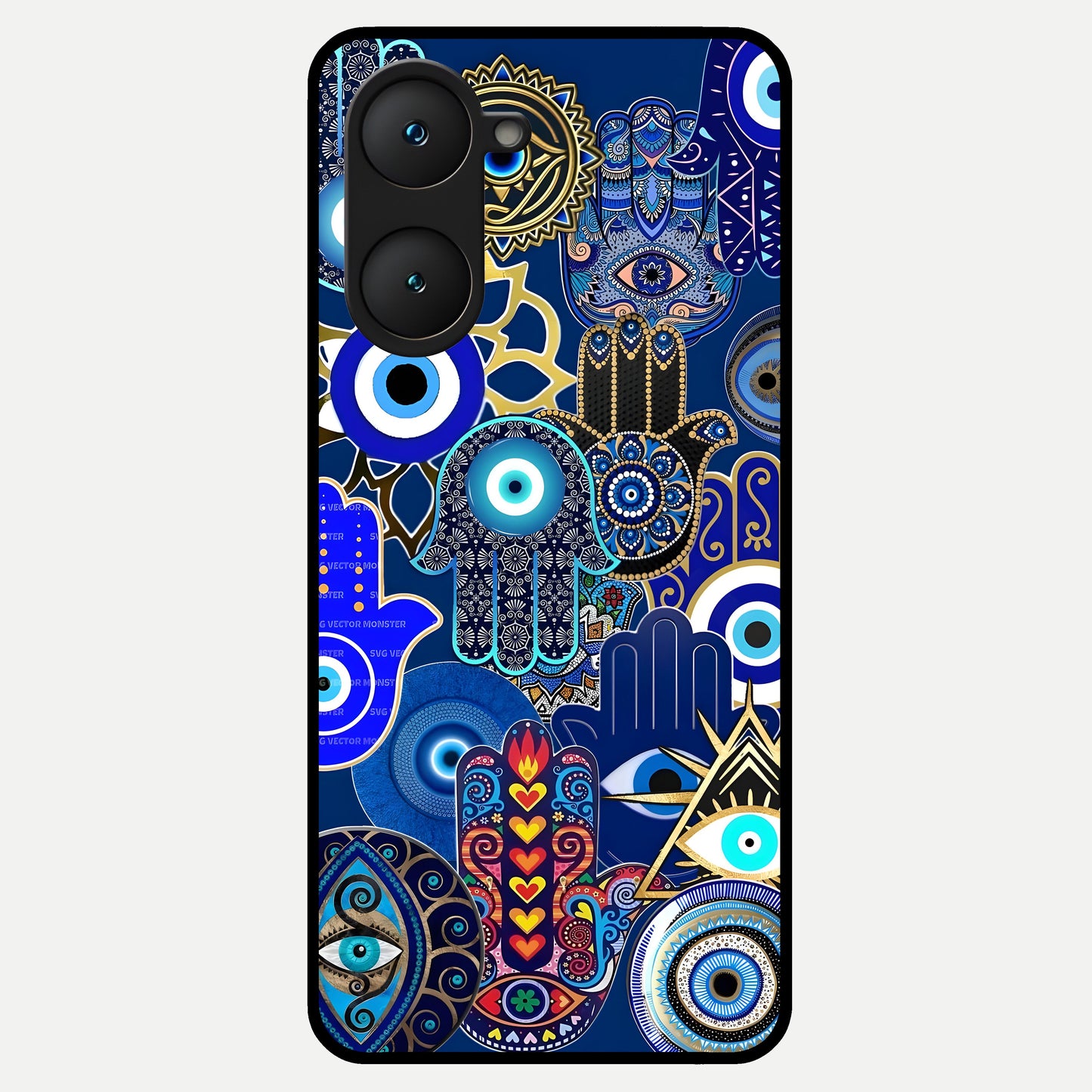  Mystic Palm Guard Glass Case for iQOO Z9 lite back cover – full design glossy printed glass finish
