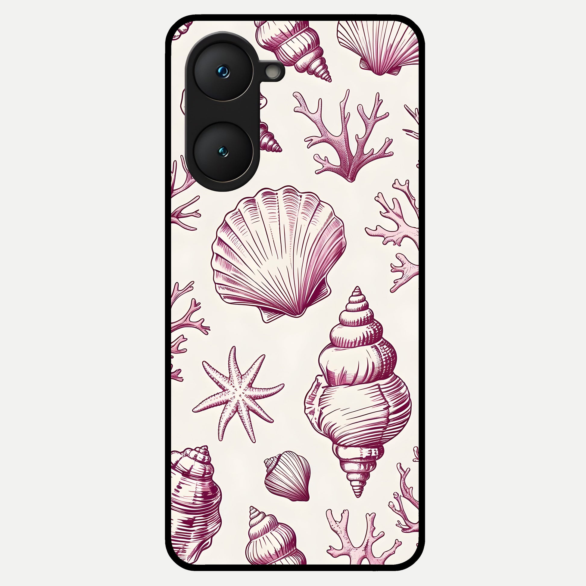  Pink Power Sparks Glass Case for iQOO Z9 lite back cover – full design glossy printed glass finish