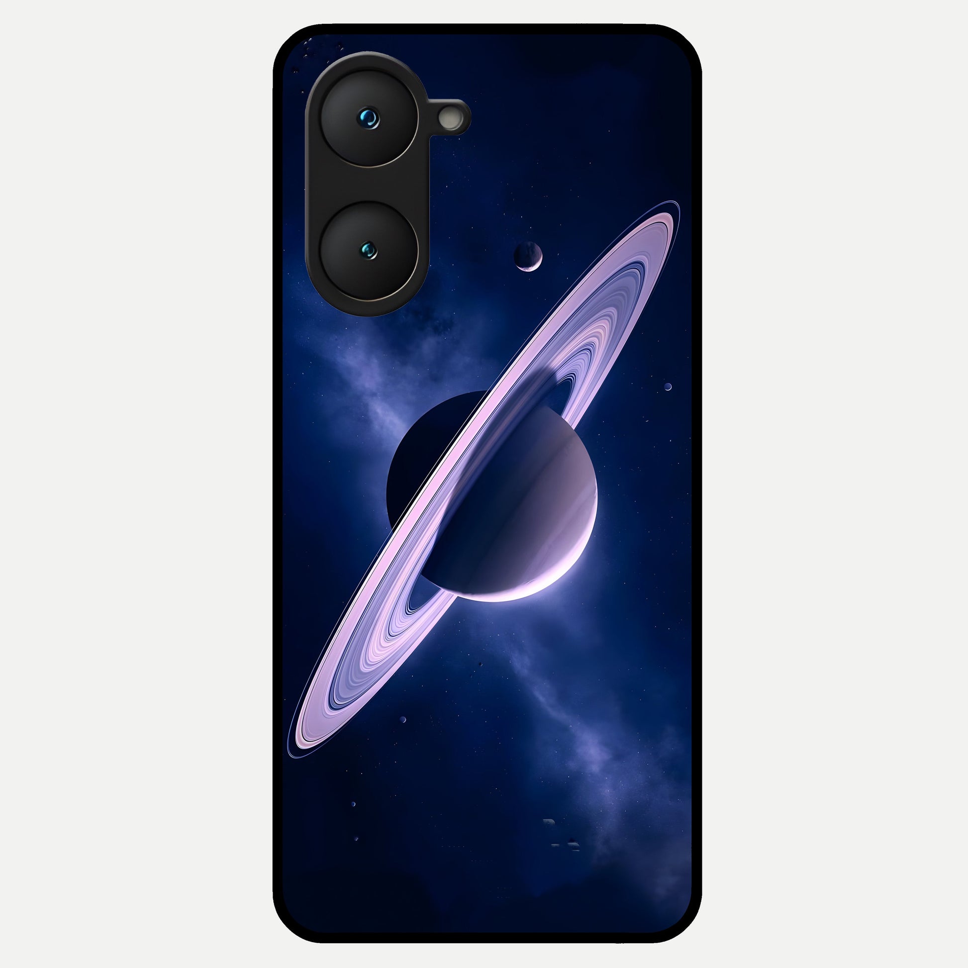  Saturn Ring Mystique Glass Case for iQOO Z9 lite back cover – full design glossy printed glass finish