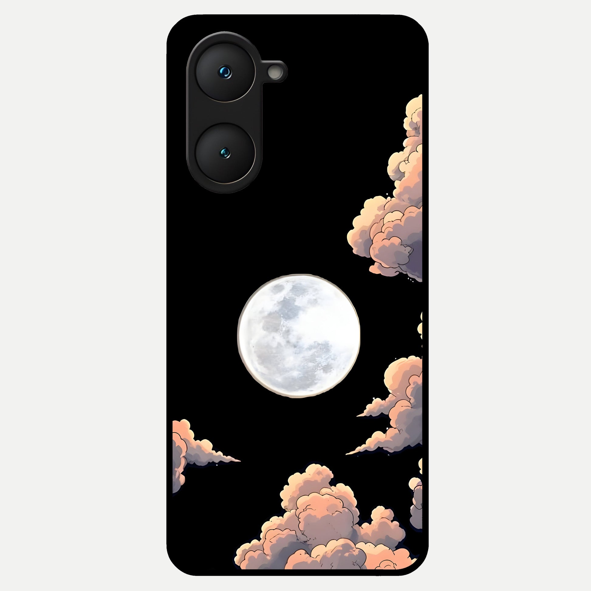  Shade Cloud Moon Glass Case for iQOO Z9 lite back cover – full design glossy printed glass finish