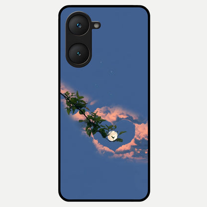  Sky Under Tree Glass Case for iQOO Z9 lite back cover – full design glossy printed glass finish