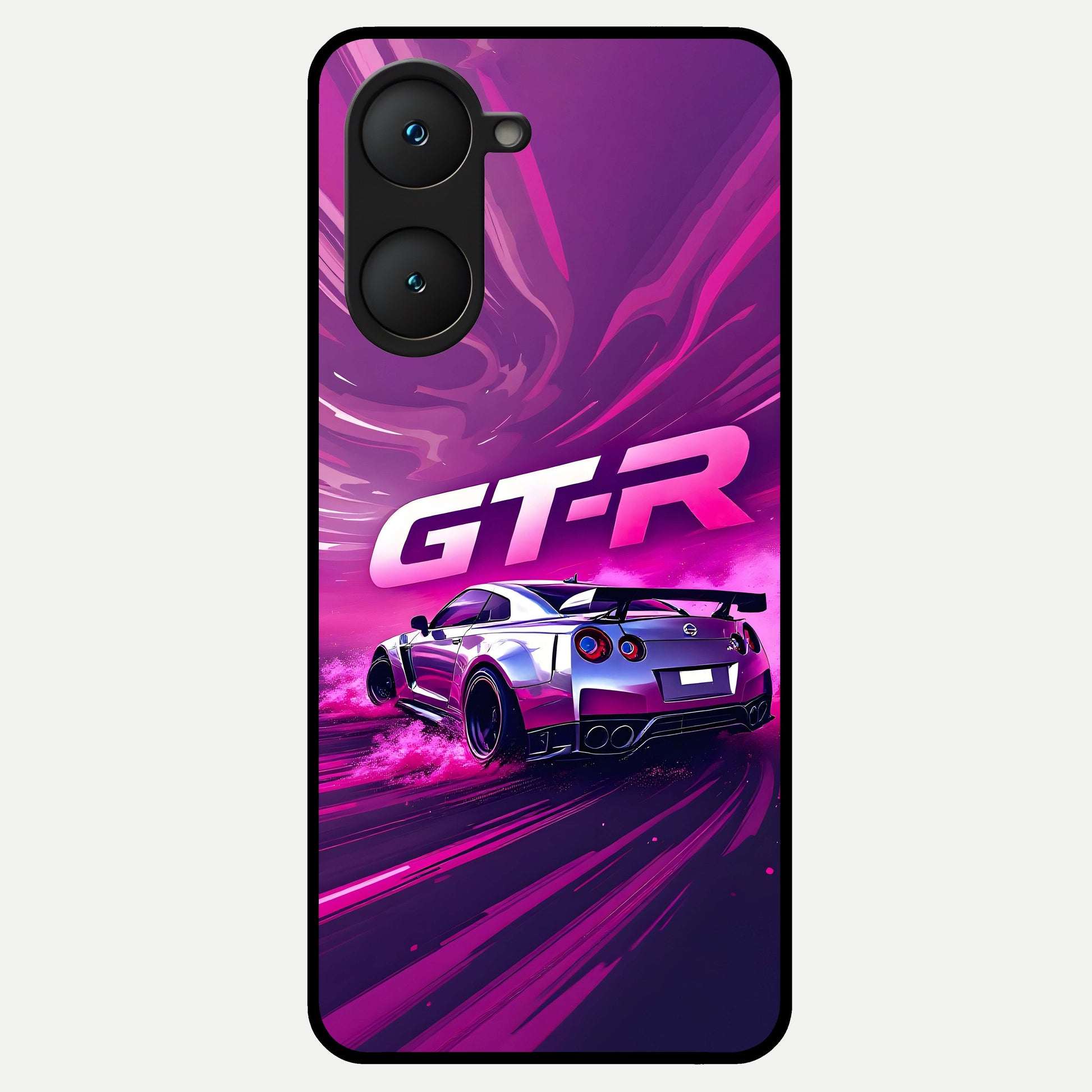  Speed Drift Legend Glass Case for iQOO Z9 lite back cover – full design glossy printed glass finish